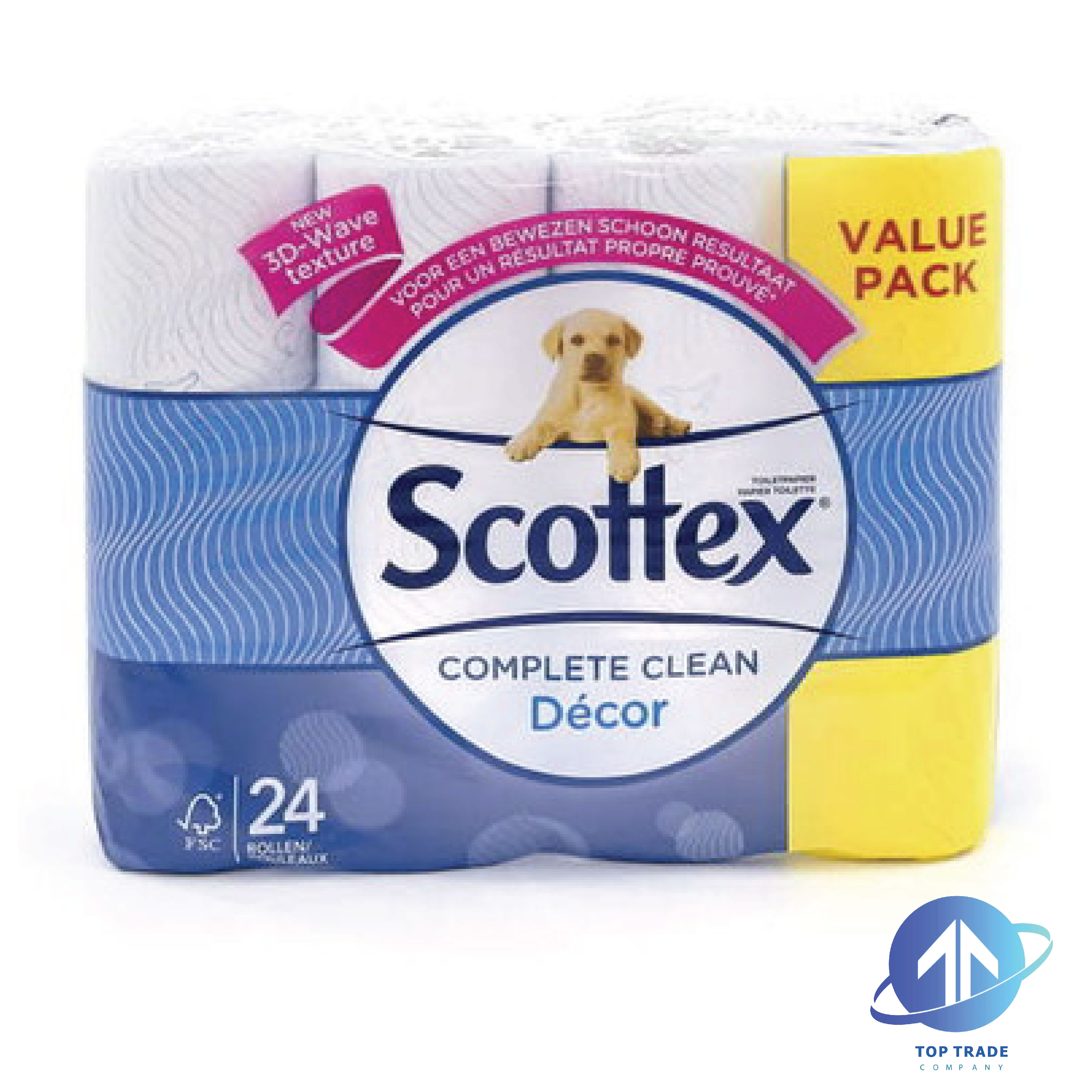 Scottex TP Decor toilet paper 24 rolls 2 layers